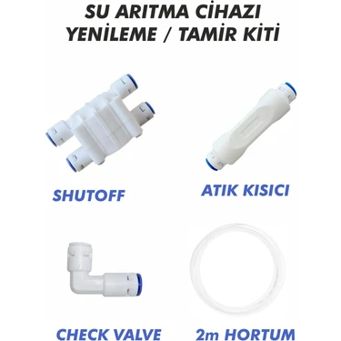 Piksel Aqua Su Arıtma Cihazı Yenileme Tamir Kiti Shutoff Chekvalf Atık