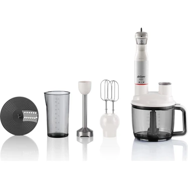 Arzum 5 In 1 Forte Multi Blender Seti Ergonomik Tasarım Güçlü Motor Paslanmaz Çelik Beyaz - LUCİOLE