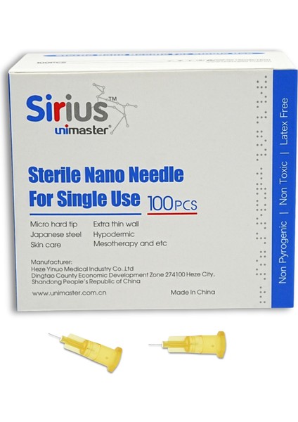 Unimaster Mezoterapi İğnesi 34G 4mm 100 Adet