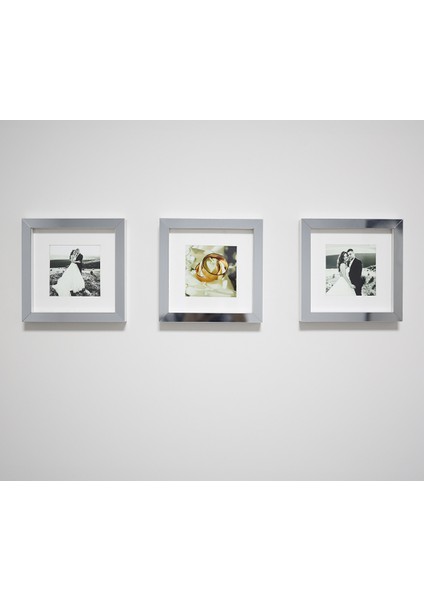 Hkm Ticaret 3'lü Füme Ayna Pleksi Kaplı Sök-Tak Camsız Çerçeveler! Ahşap Şık Çerçeveler