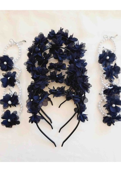 Lacivert Nedime Bilekliği ve Tacı modelleri