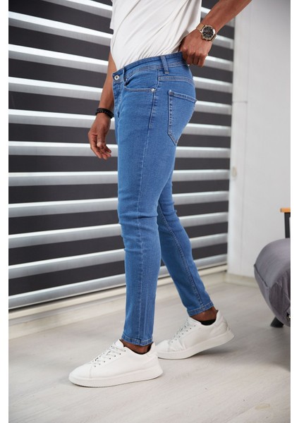 Mavi Kot Pantolon Slim Fit Likralı Renk Solması Yapmaz Yüksek Kaliteli Jeans Kot Pantolon fiyatları
