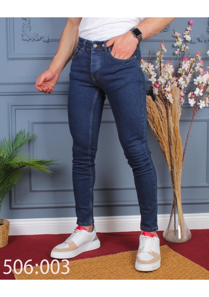 Mavi Kot Pantolon Slim Fit Likralı Renk Solması Yapmaz Yüksek Kaliteli Jeans Kot Pantolon