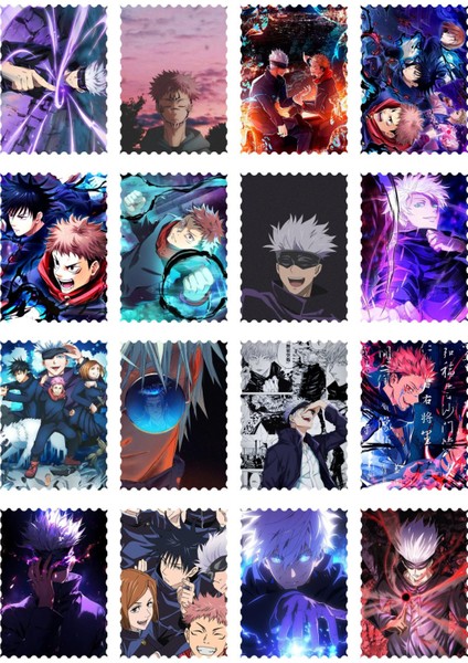 Jujutsu Kaisen Anime Pul Sticker Seti Ajanda Laptop Telefon Sticker Seti