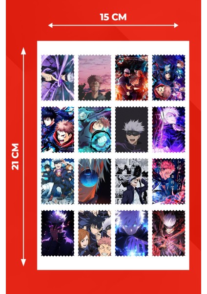 Jujutsu Kaisen Anime Pul Sticker Seti Ajanda Laptop Telefon Sticker Seti