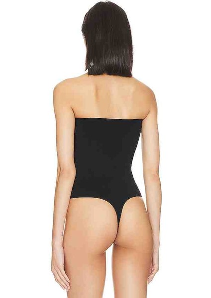 Kadın Siyah Straplez Bodysuit