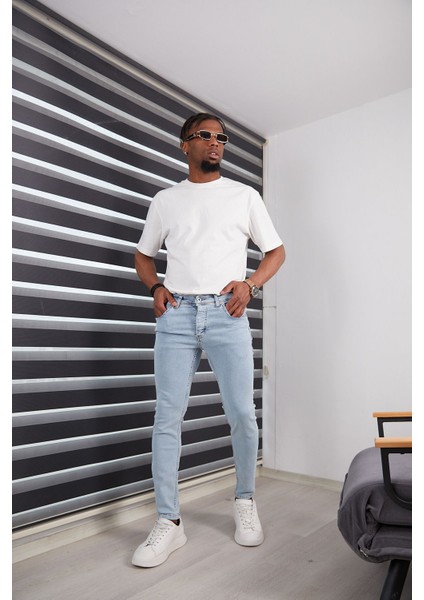 Mavi Kot Pantolon Slim Fit Likralı Renk Solması Yapmaz Yüksek Kaliteli Jeans Kot Pantolon fırsatları