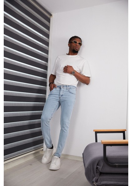 Mavi Kot Pantolon Slim Fit Likralı Renk Solması Yapmaz Yüksek Kaliteli Jeans Kot Pantolon indirimleri