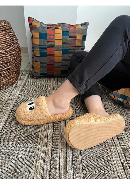 Gözlü Bayan Sessiz Taban Peluş Pofuduk Günlük Giyilebilir Ev Terliği Bohça Çeyiz fiyatları