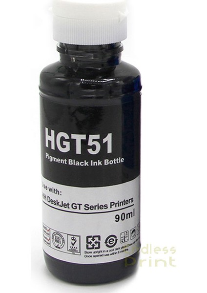 Mürekkep-Hp GT51XL Siyah Refill INK.-90ML