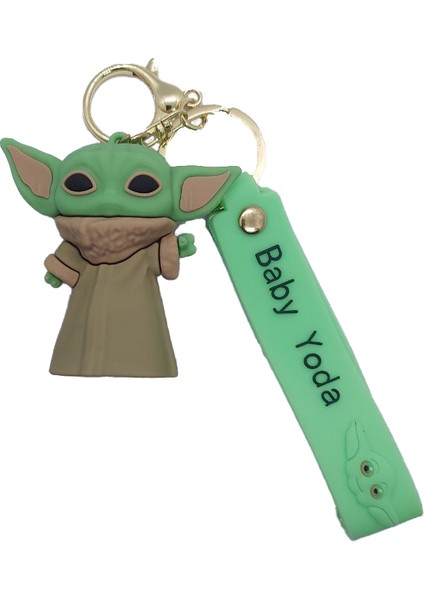 Ninova Aksesuar Star Wars Mandalorian The Child Grogu Baby Yoda Anahtarlık ve Çanta Süsü 3D