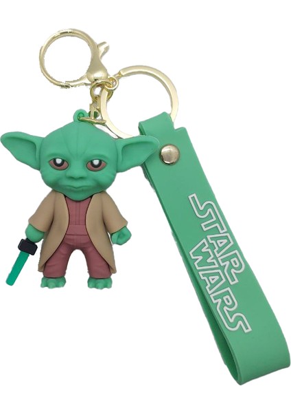 Ninova Aksesuar Star Wars Mandalorian The Child Grogu Baby Yoda Anahtarlık ve Çanta Süsü 3D