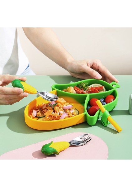 Mısır Figürlü Vakumlu Silikon Mama Tabağı, Silikon Saplı Çelik Uçlu Çatal ve Kaşık fiyatları