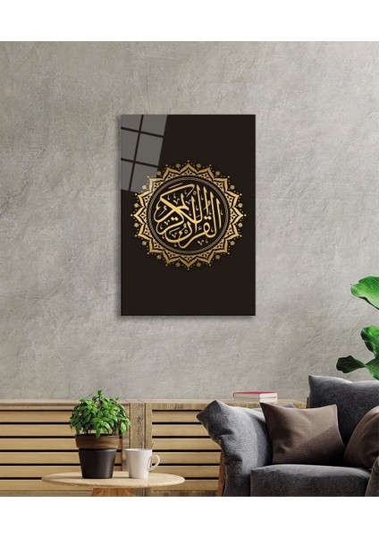 Kuran-I Kerim Yazılı Dini Islami Cam Tablo, Ev, Ofis ve Okul Duvar Dekoru, Hediyelik, Temperli Cam fiyatları