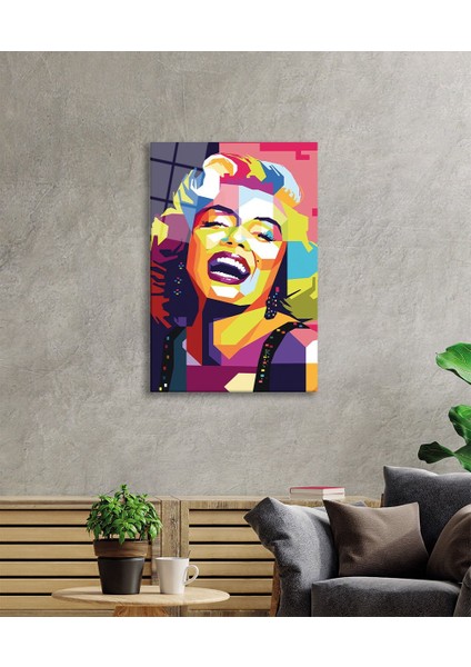 Rengarenk Marilyn Monroe Cam Tablo, Ev ve Ofis Duvar Dekoru, Hediyelik, Dayanıklı 4mm Temperli Cam fiyatları
