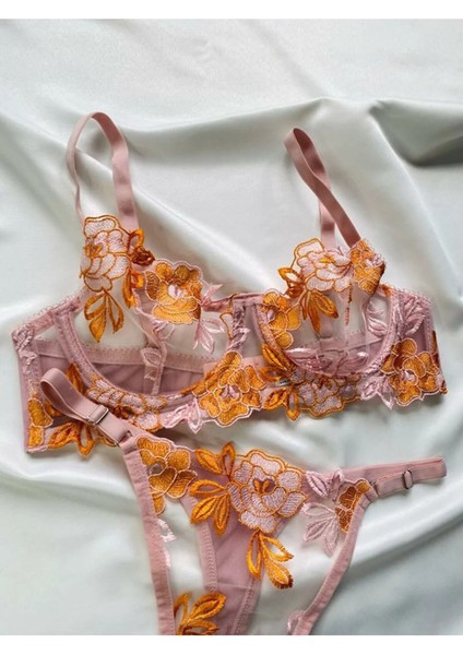 Madame Blume Lingerie Peachy Balenli Bralet Takımı Peachy