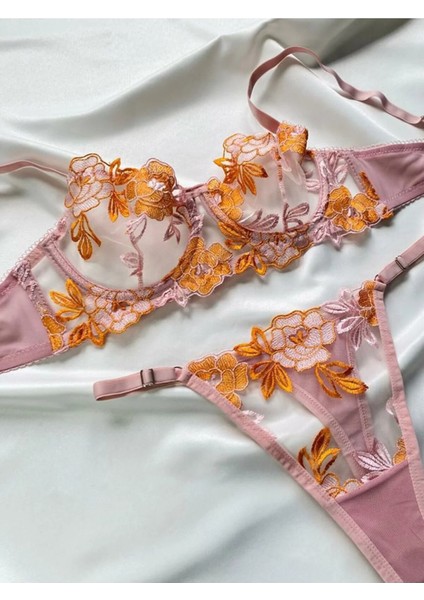 Madame Blume Lingerie Peachy Balenli Bralet Takımı Peachy