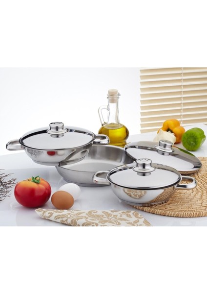 Omlet Set 6 Parça (Çelik Kapaklı) fiyatları