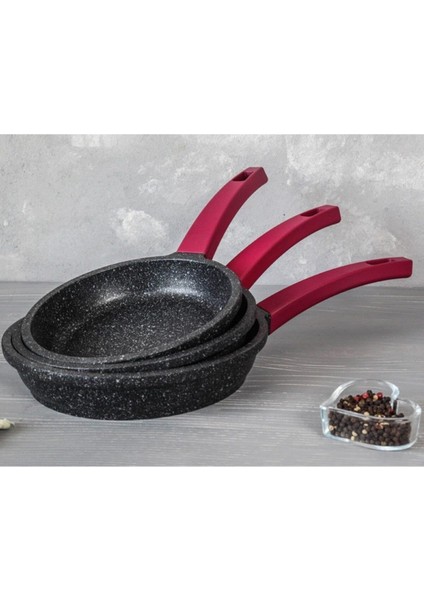 Elit Granit Döküm 3 Lü Tava Seti 18-20-22 cm