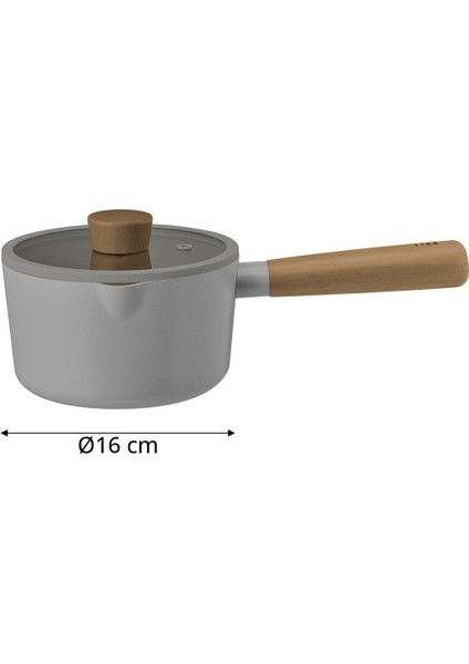 Fika Alüminyum Döküm Süt Tavası Cam Kapaklı Gri 16CM modelleri