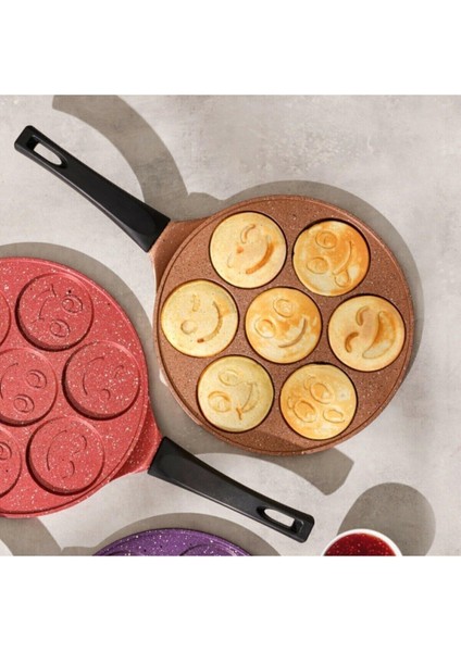 Döküm Smile Krep Pankek Tavası Rosegold 27CM fiyatları