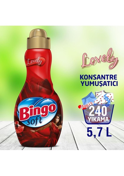 Soft Konsantre Çamaşır Yumuşatıcısı Lovely 1440 ml - Ekonomi Paketi 4'lü