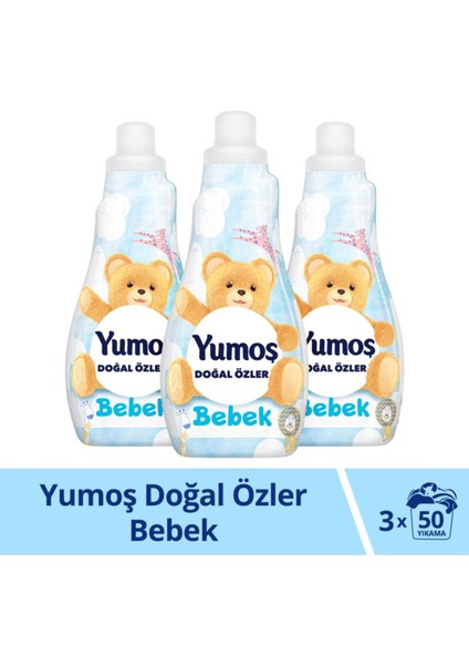 Doğal Özler Bebek Konsantre Çamaşır Yumuşatıcı 1200 ml 50 Yıkama 3 Adet