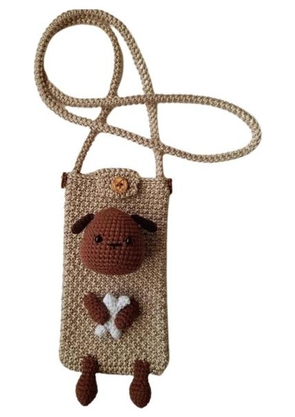 Amigurumi Köpekli Telefon Çantası