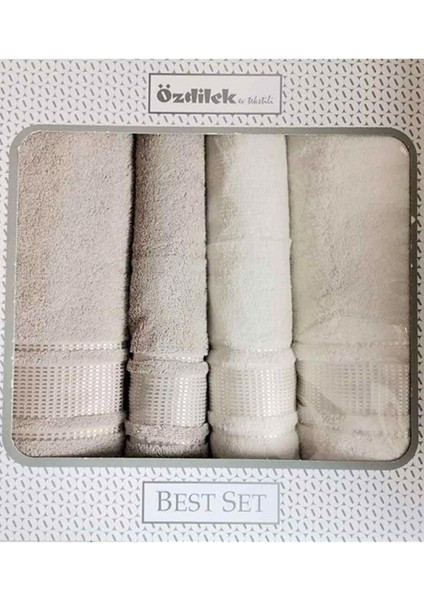 Colourist Best Set Hamam Seti Banyo Havlu Takımı Bej-Krem Colourıst Idr Best