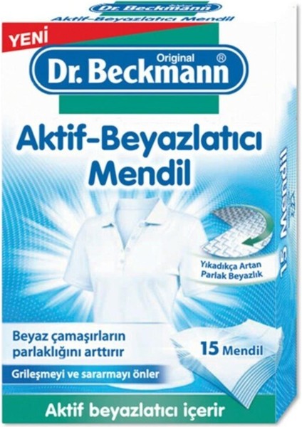 Dr.beckmann Aktif Beyazlatıcı Mendil 15 Adet