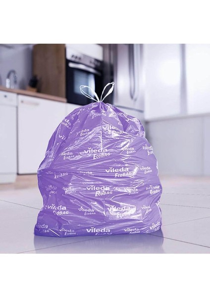 Büzgülü Lavanta Kokulu Çöp Torbası Orta Boy 15'li 2'li Paket modelleri