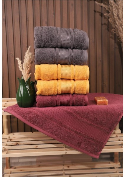 Colourist 6'lı Pamuklu Su Emiciliği Yüksek 50*90 El Yüz Havlusu