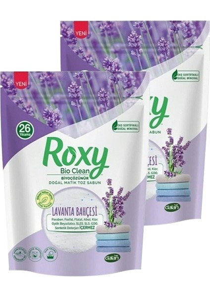 Roxy Bio Clean Matik Toz Sabun Lavanta 800 gr x 2 Adet