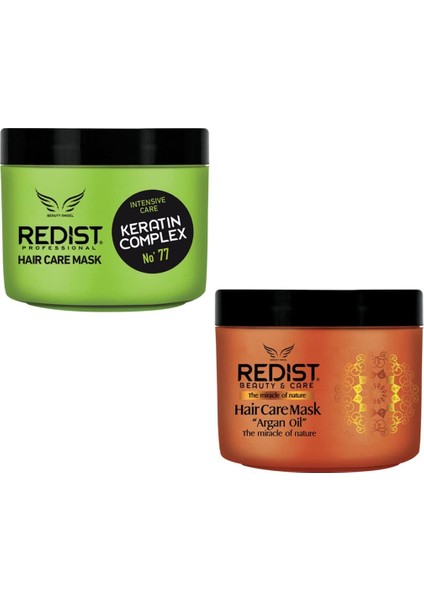 Keratin Saç Bakım Maskesi ve Argan Saç Bakım Maskesi 500 ml