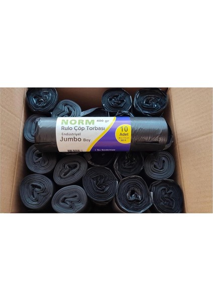 Endüstriyel Jumbo Çöp Torbası Poşeti - 2 Kat - Siyah - 400 Gr. - 80 x 110 Cm. / Koli fiyatları