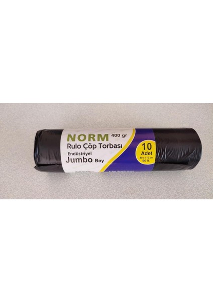 Endüstriyel Jumbo Çöp Torbası Poşeti - 2 Kat - Siyah - 400 Gr. - 80 x 110 Cm. / Koli modelleri