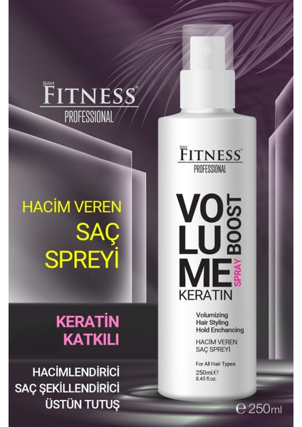 Hacim Veren Şekillendirici Keratin Içerikli Saç Spreyi Volume Boost Spray 250 ml