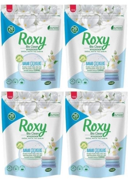 Roxy Toz Sabun Matik Bahar Çiçekleri 1600 gr x 4 Adet