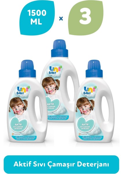 Çamaşır Deterjanı 1500 ml 3'lü Ekonomik Fırsat Paketi
