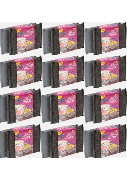 2li 24 Çift Power Master Inox Paslanmaz Çelik Işlemeli Magic Force Bulaşık Sünger fırsatları