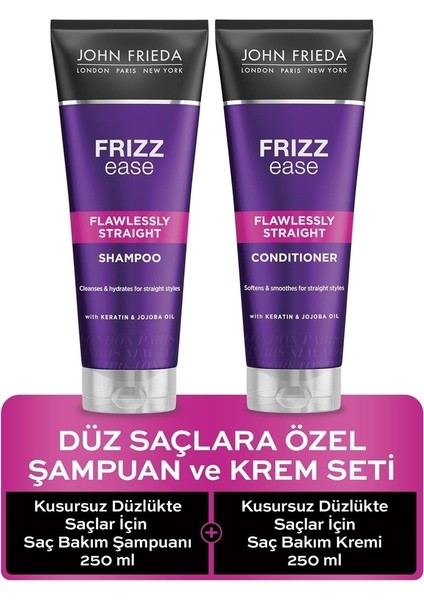 Düz Saçlara Özel Şampuan & Krem Set