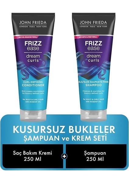 Kusursuz Bukleler Için Saç Bakım Kremi ve Şampuan 250 ml 2'li 6001867