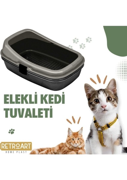 Açık Kedi Tuvaleti Elekl