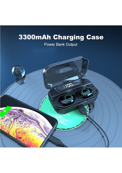 A10S True Kablosuz Kulaklık Dijital Göstergeli Powerbankli Bluetooth Kulaklık 5.0