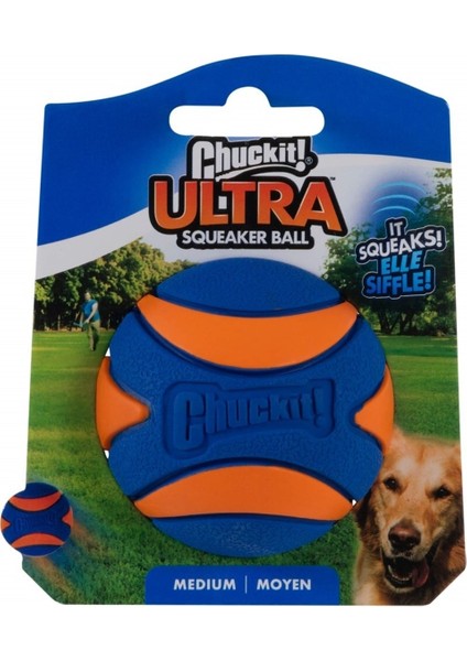 Chuckit ! Utra Squeaker Sesli Köpek Oyun Topu (Orta Boy)