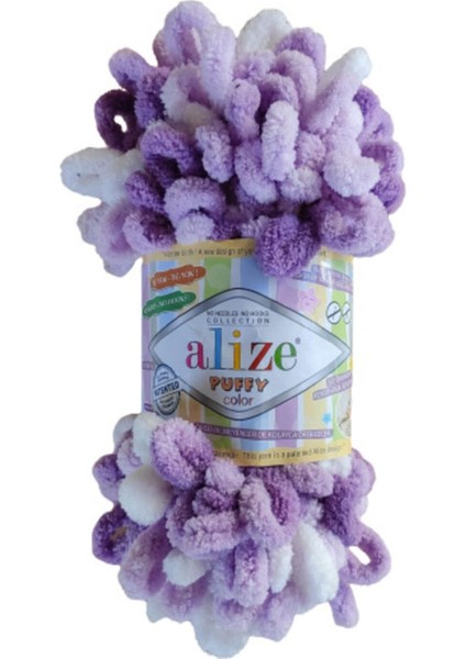 Mor El Örgü Iplikleri 5 Adet 5923 Puffy