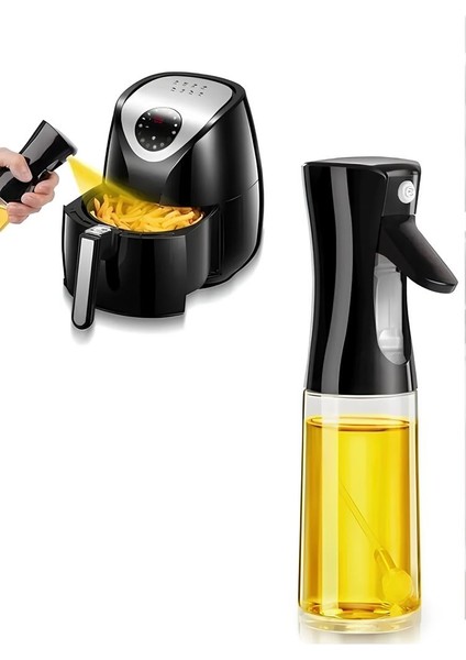 (Yb1) Sprey Cam Yağdanlık 200 Ml, Fısfıs Yağdanlık, Sirke, Airfryer, Zeytinyağı, Limon Için