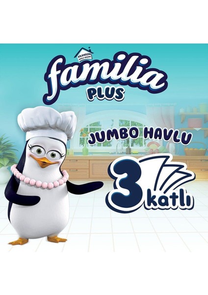 Plus Jumbo Havlu 1=3 Rulo 12 Adet
