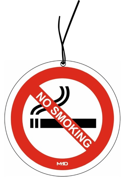 No Smoking Tasarımlı Parfüm Esanslı Baskılı Dekoratif Asma Ayna Oto Araç Kokusu