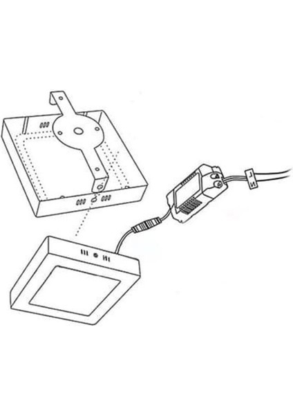 Sıva Üstü Kare LED Armatür Siyah Gövde 18W 3200K Günışığı CT-5236-G fırsatları